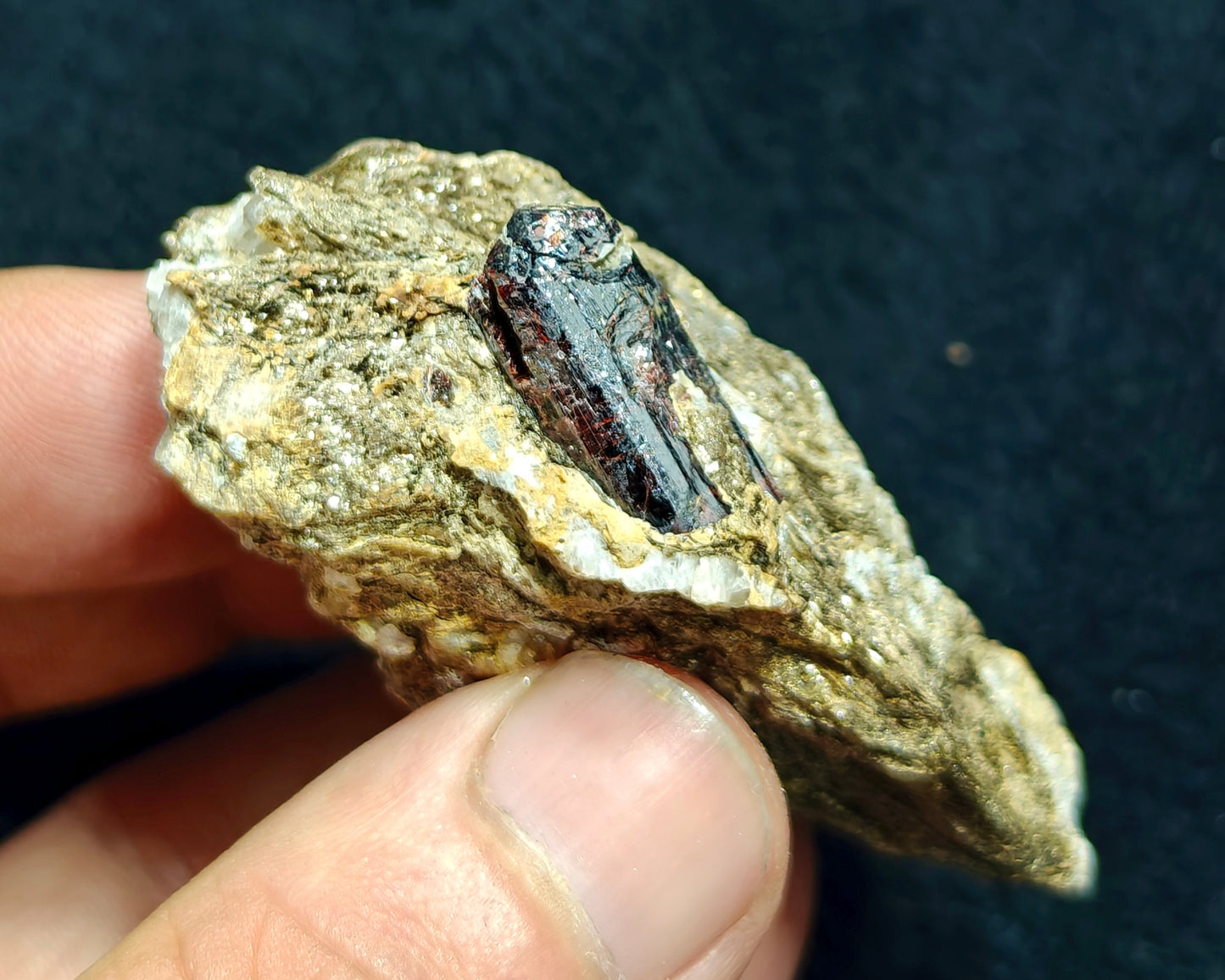 Rare rutile crystal on matrix of mica 75 grams