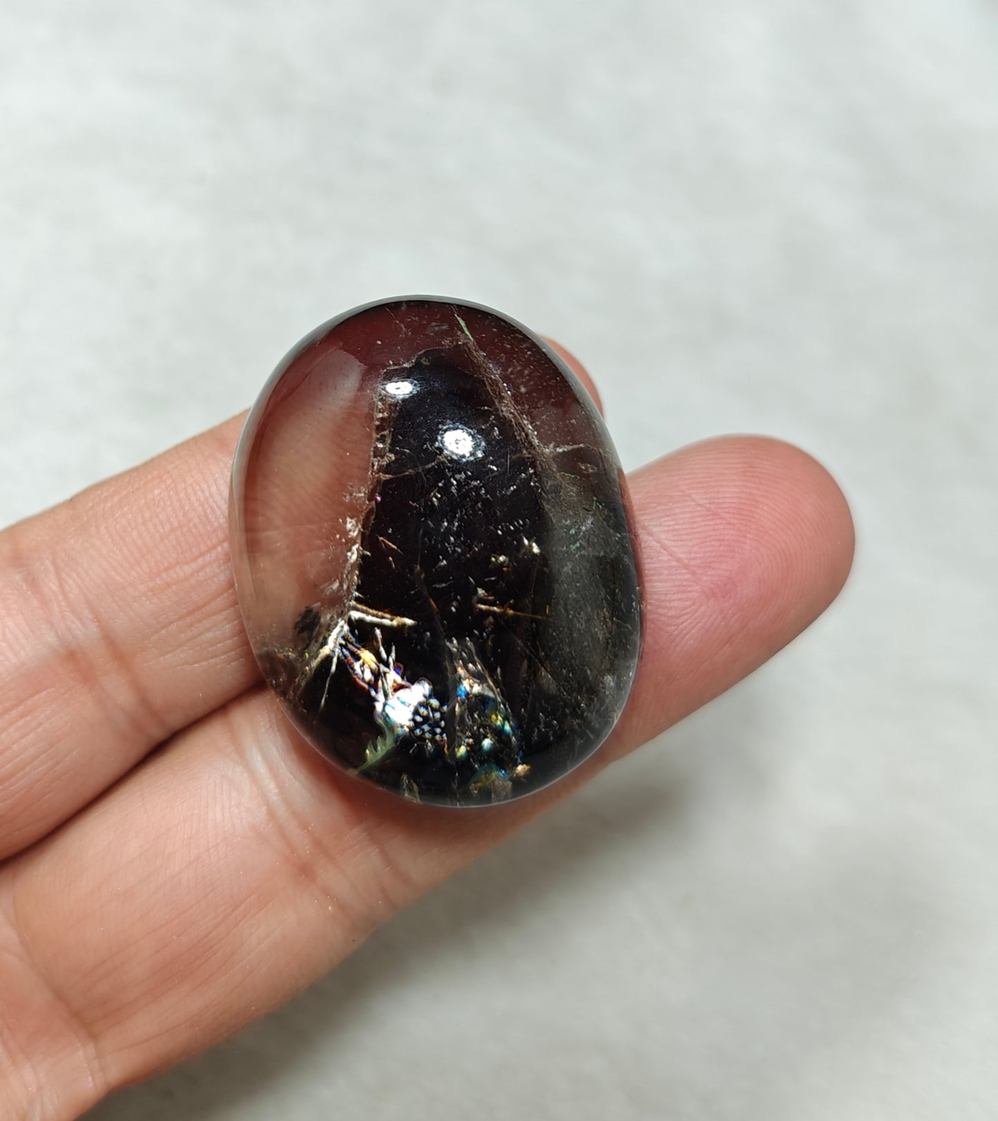 Mica included Quartz cabochon 136 carats