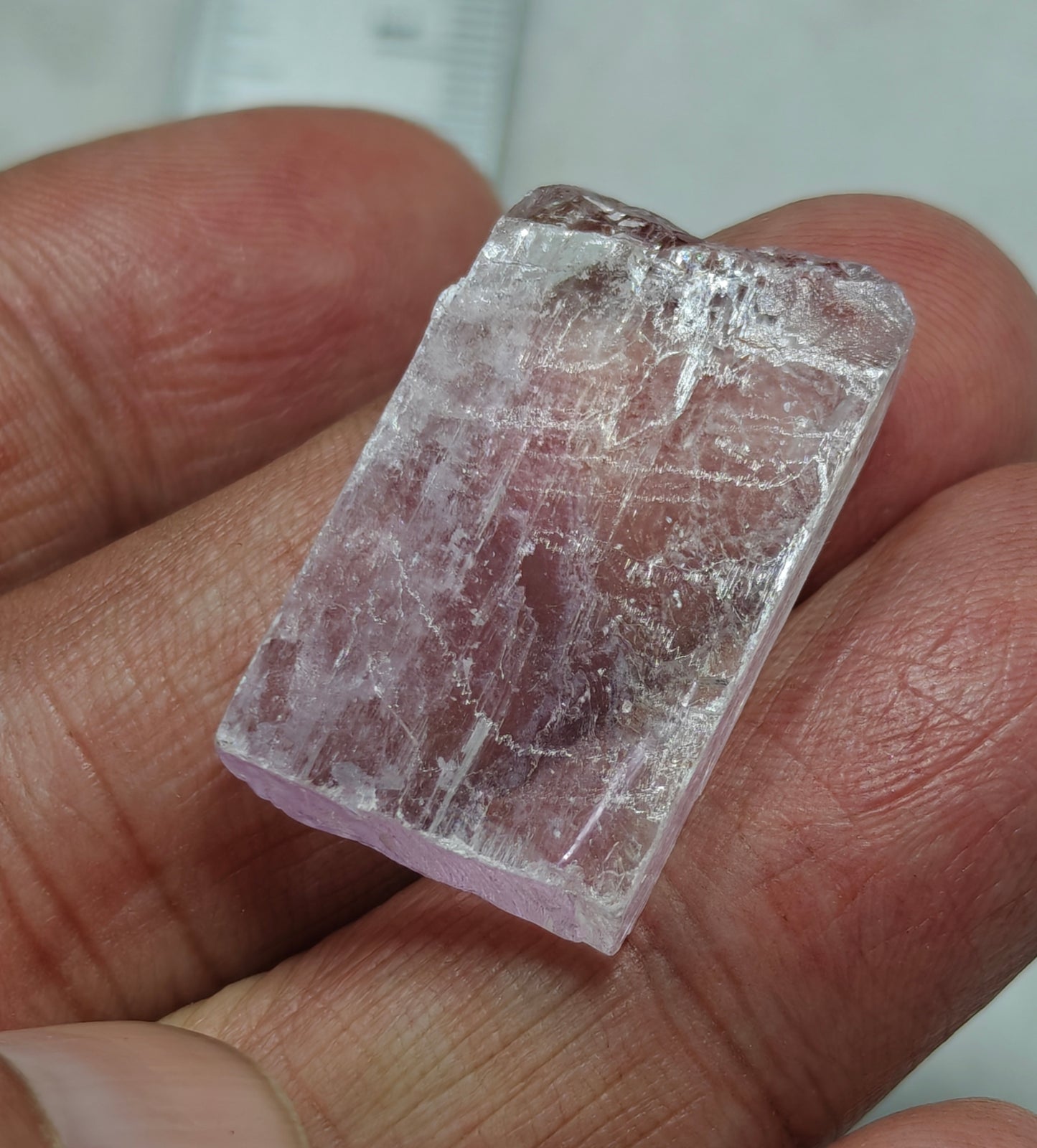 Rocks Gems Minerals Crystals Stones: Terminated bicolor crystal of specimen spodumene kunzite 8.9 grams