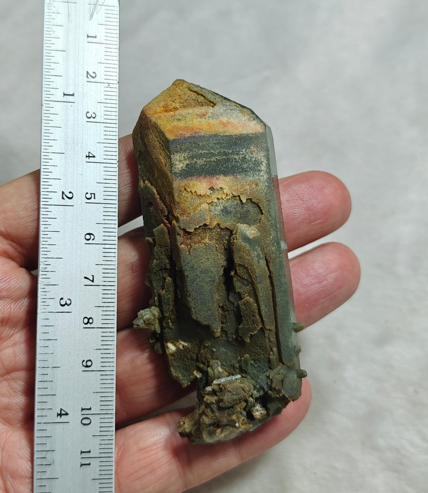 Natural crystal of beautifully terminated Chlorite Quartz 78 grams