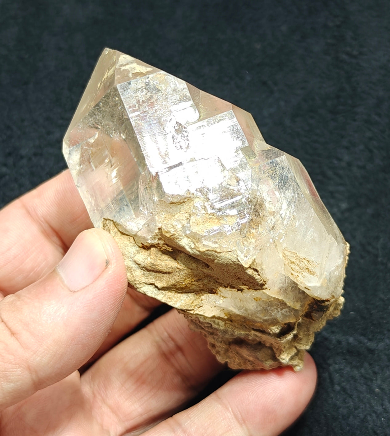 An Aesthetic specimen of  terminated Quartz Crystal 187 grams