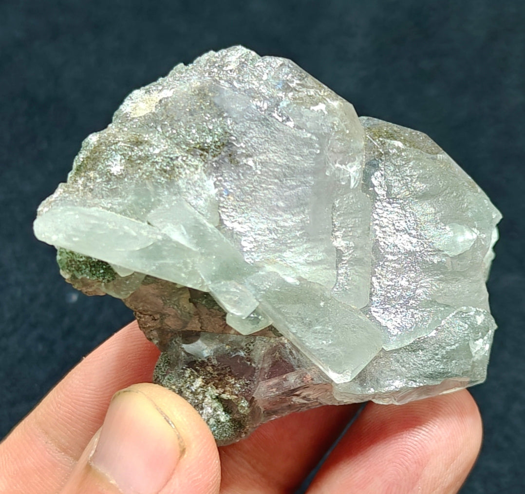 Light Purple Apatite with Green Inclusions of Byss-olite 115 grams