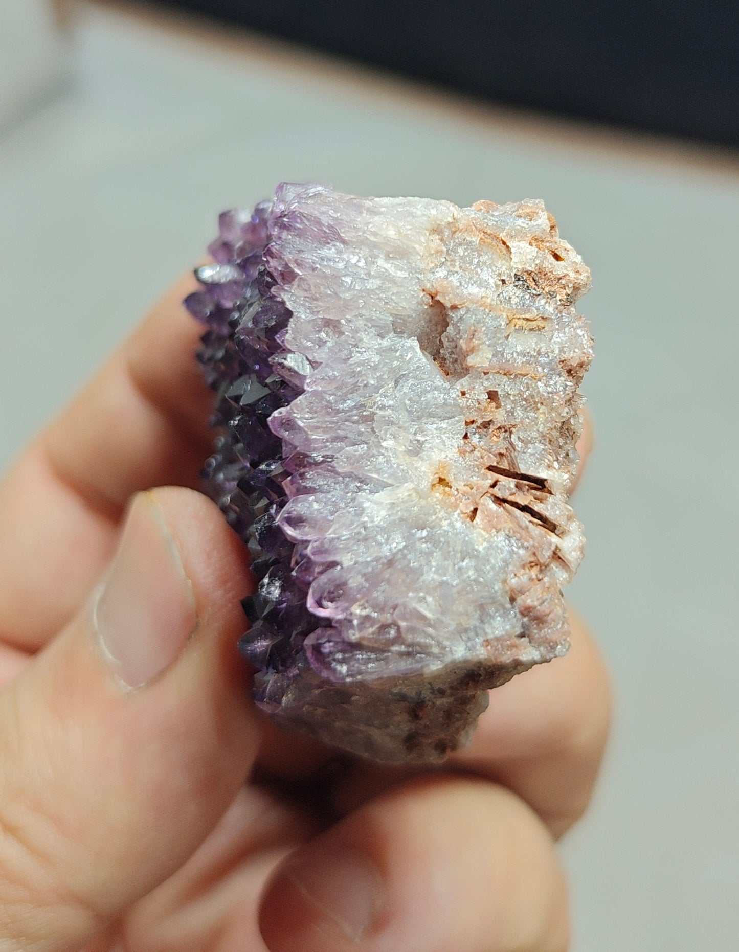 Single Beautiful Drusy Amethyst crystals Cluster specimens 74 grams