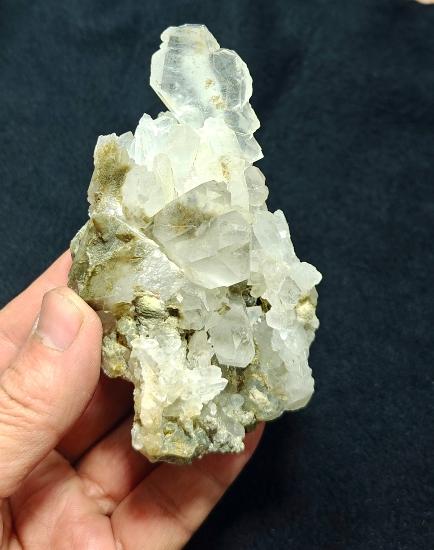 Natural Faden Quartz Crystal Specimen with chlorite inclusions 230 grams
