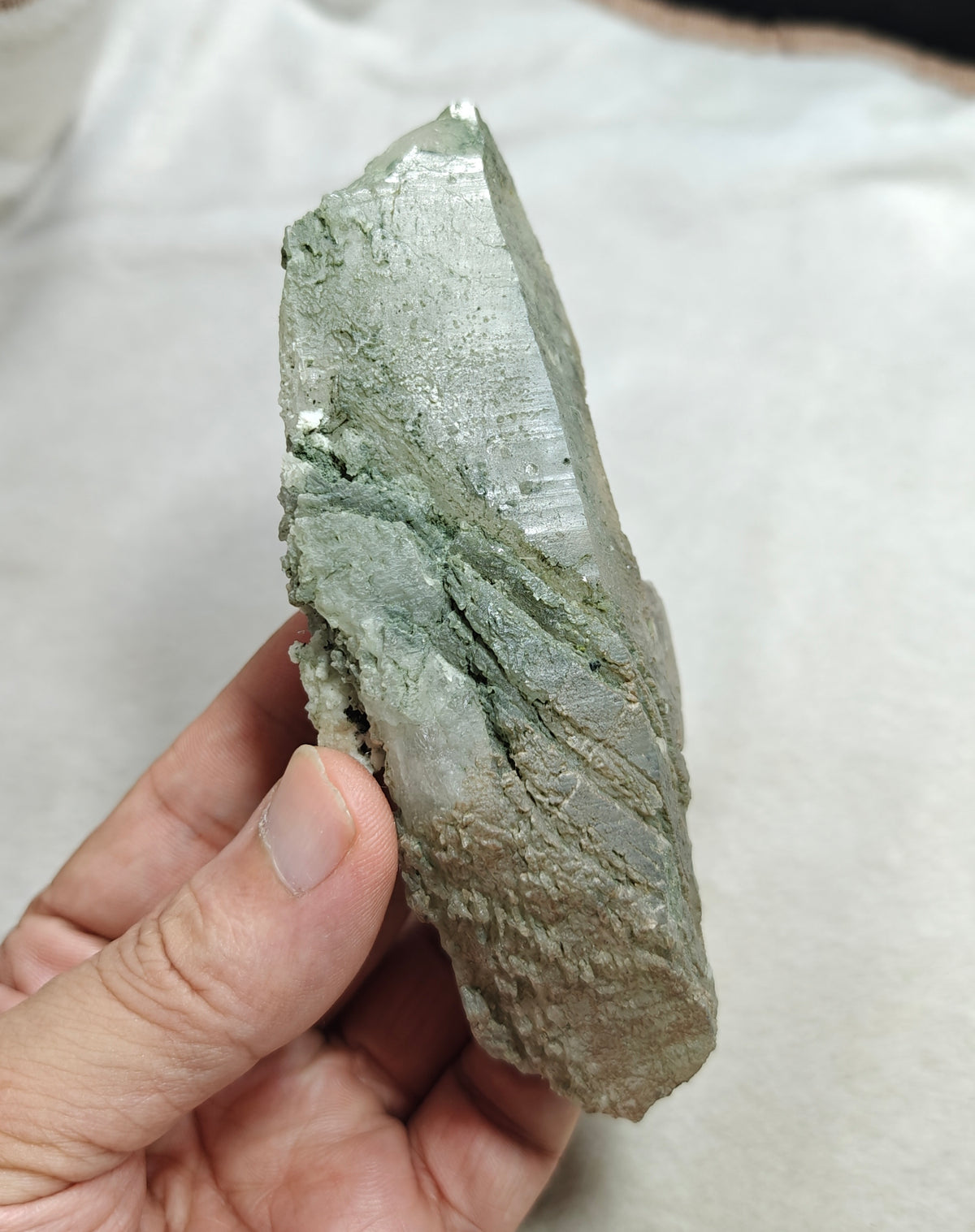 Natural Chlorite Quartz crystal 257 grams