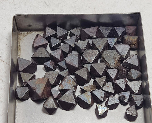 50+ pieces octahedron magnetite crystals