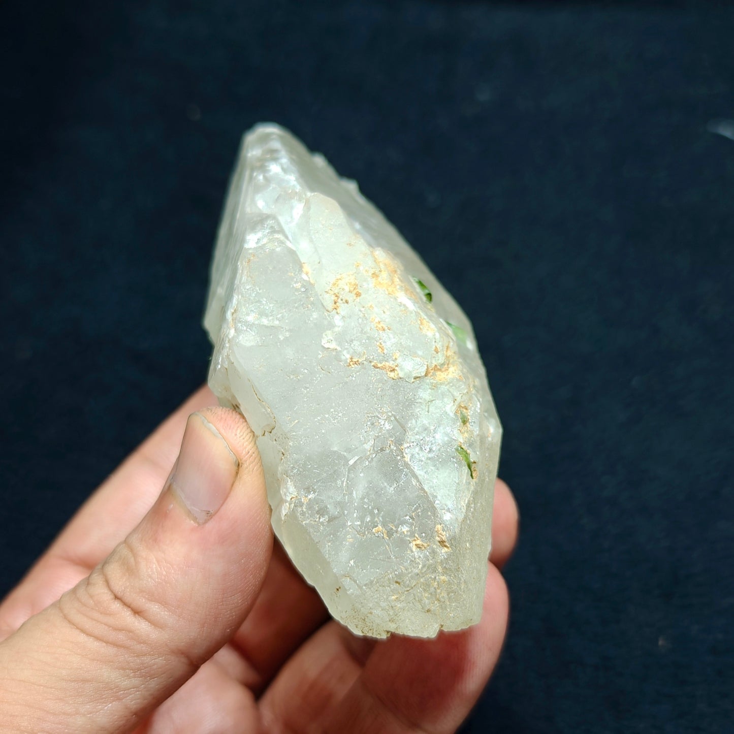 Natural quartz with green Tourmalines 265 grams