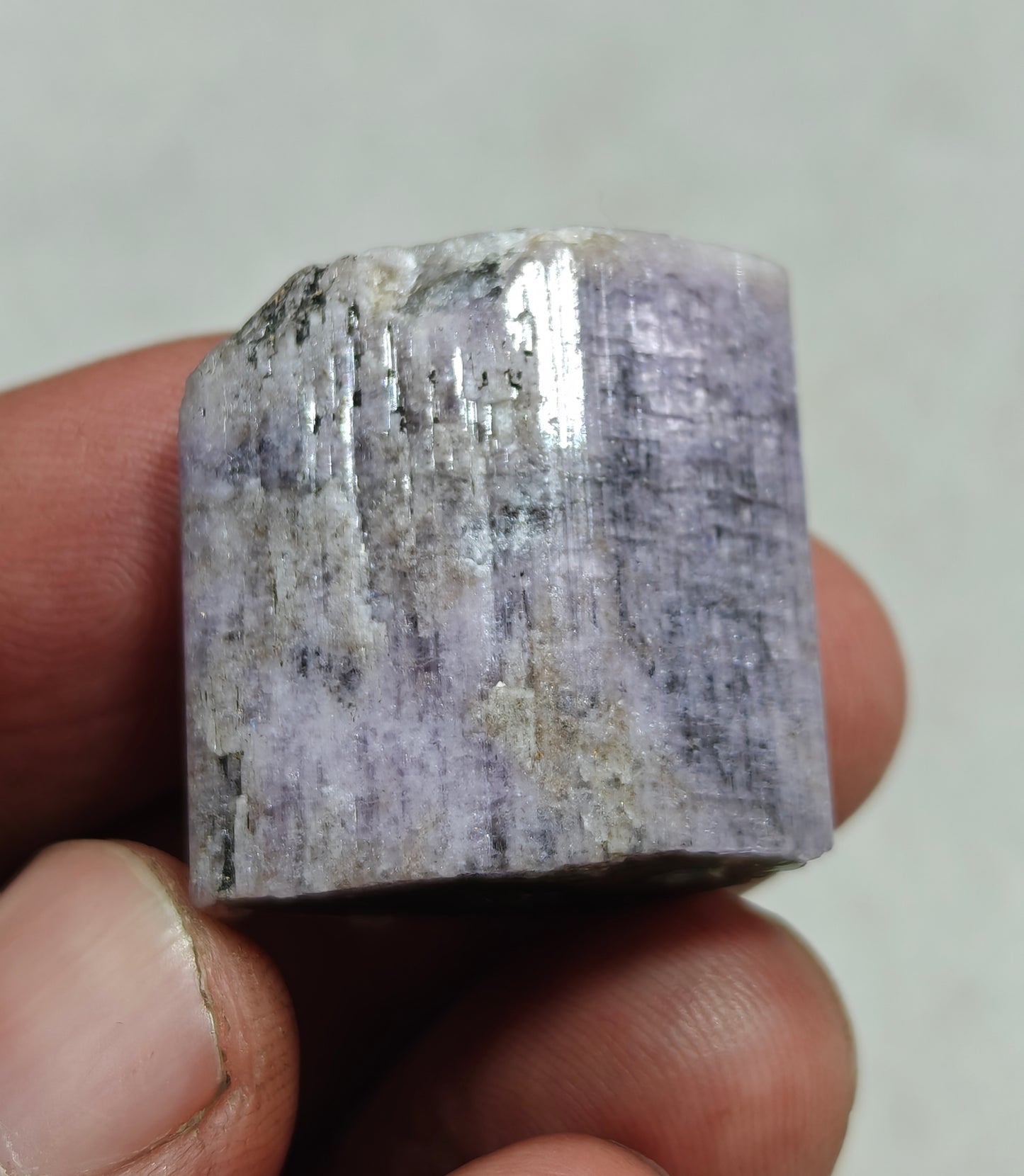 2nd generation purple over yellow fluorescent apatite 22 grams