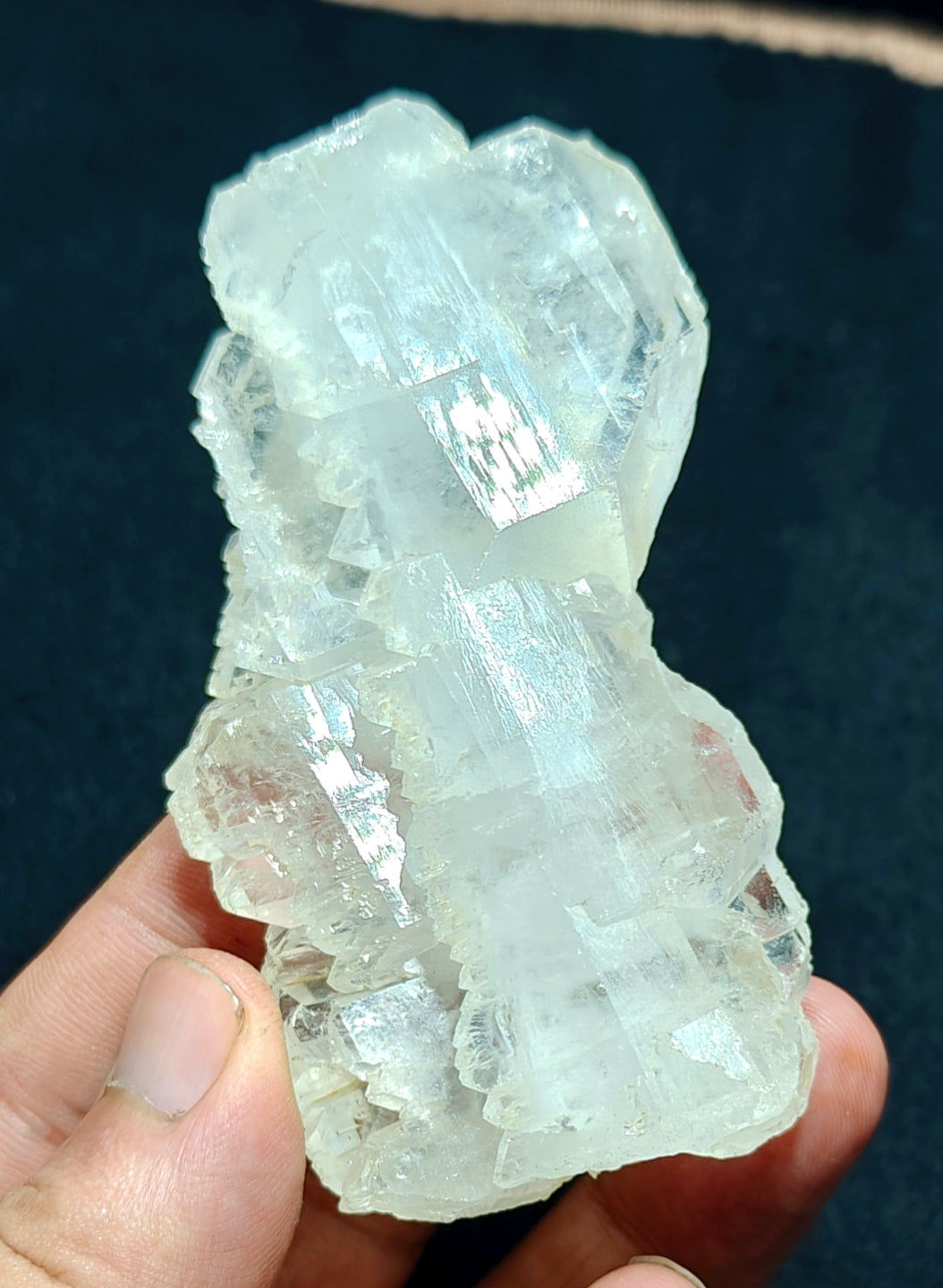 Single beautiful terminated Faden Quartz crystals specimen 167 grams