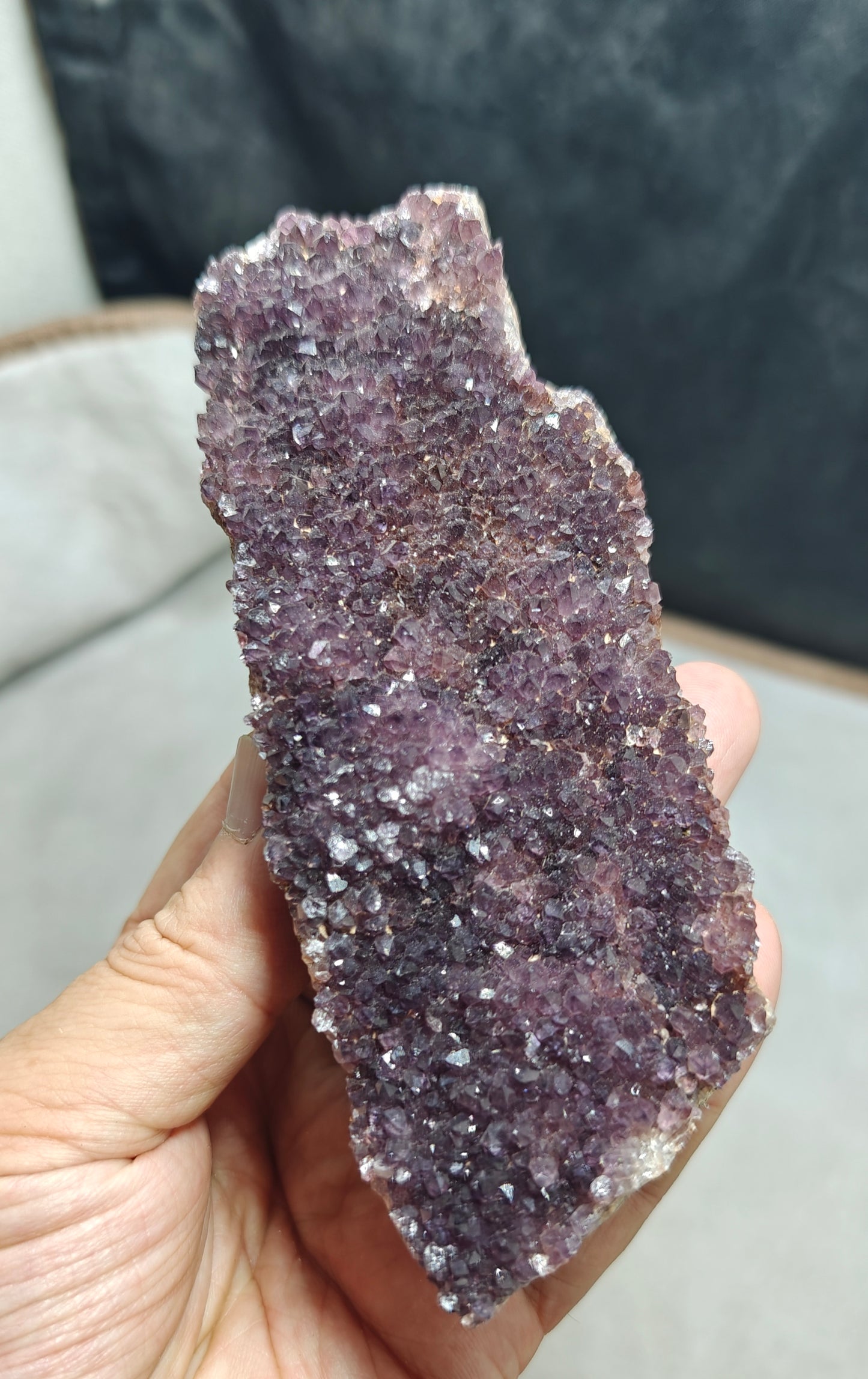 Natural Drusy Amethyst crystals Cluster 395 grams