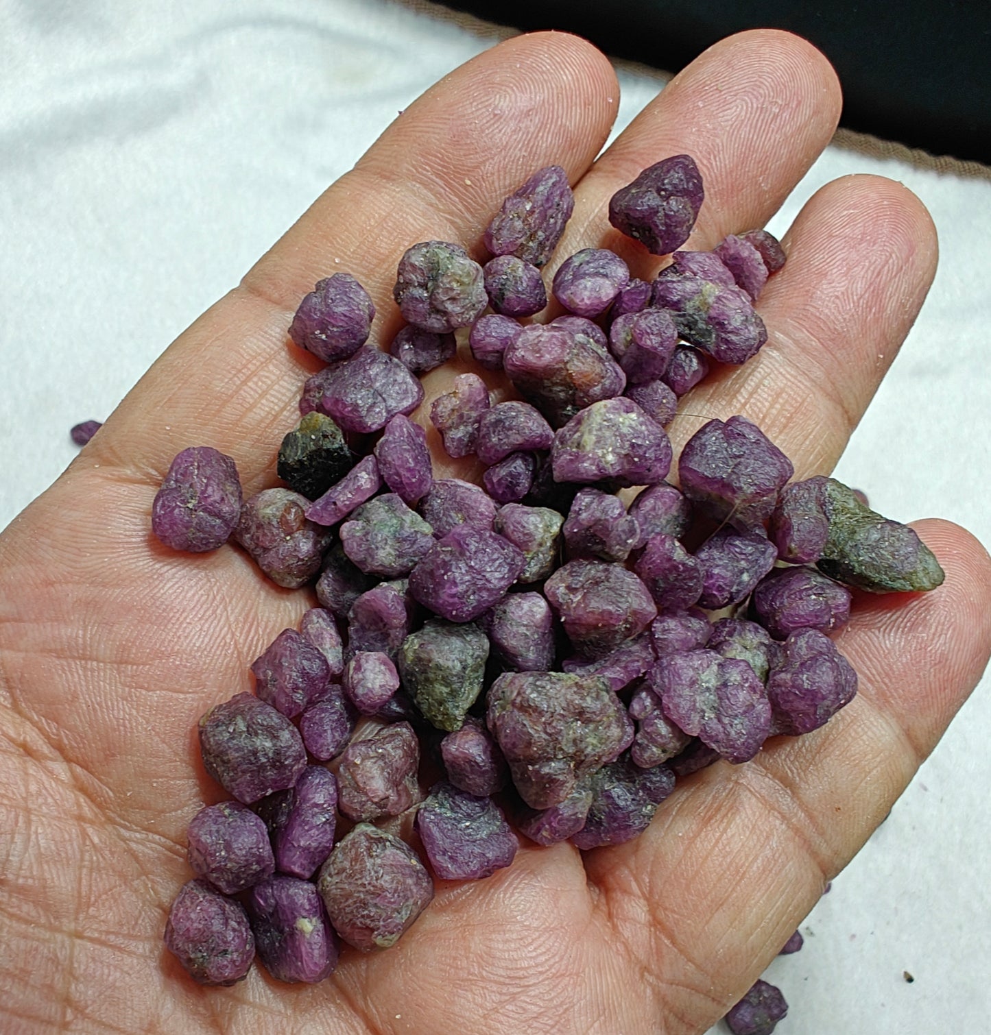 Natural ruby corundum crystals 350 grams