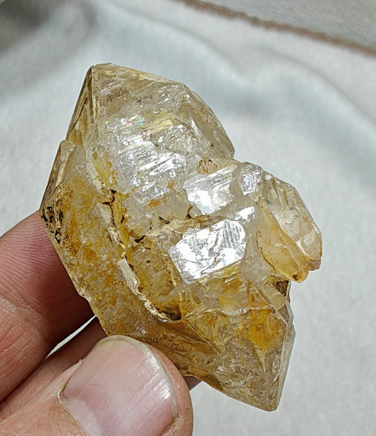 Single double terminated Fenster Quartz Crystal 46 grams