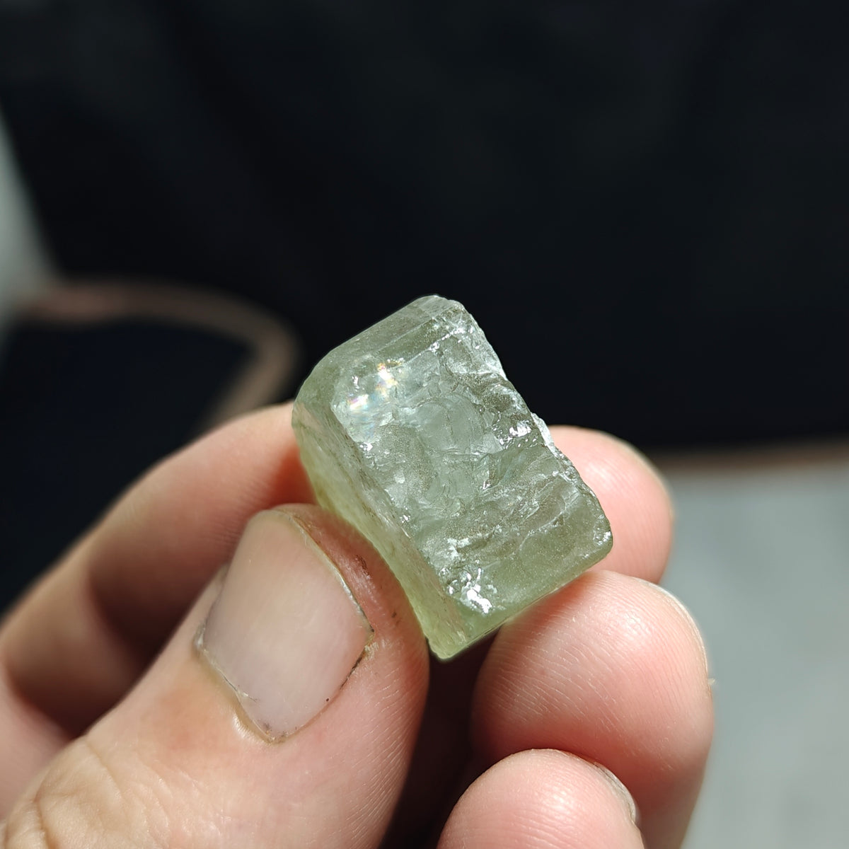 Natural green apatite crystal 13.5 grams