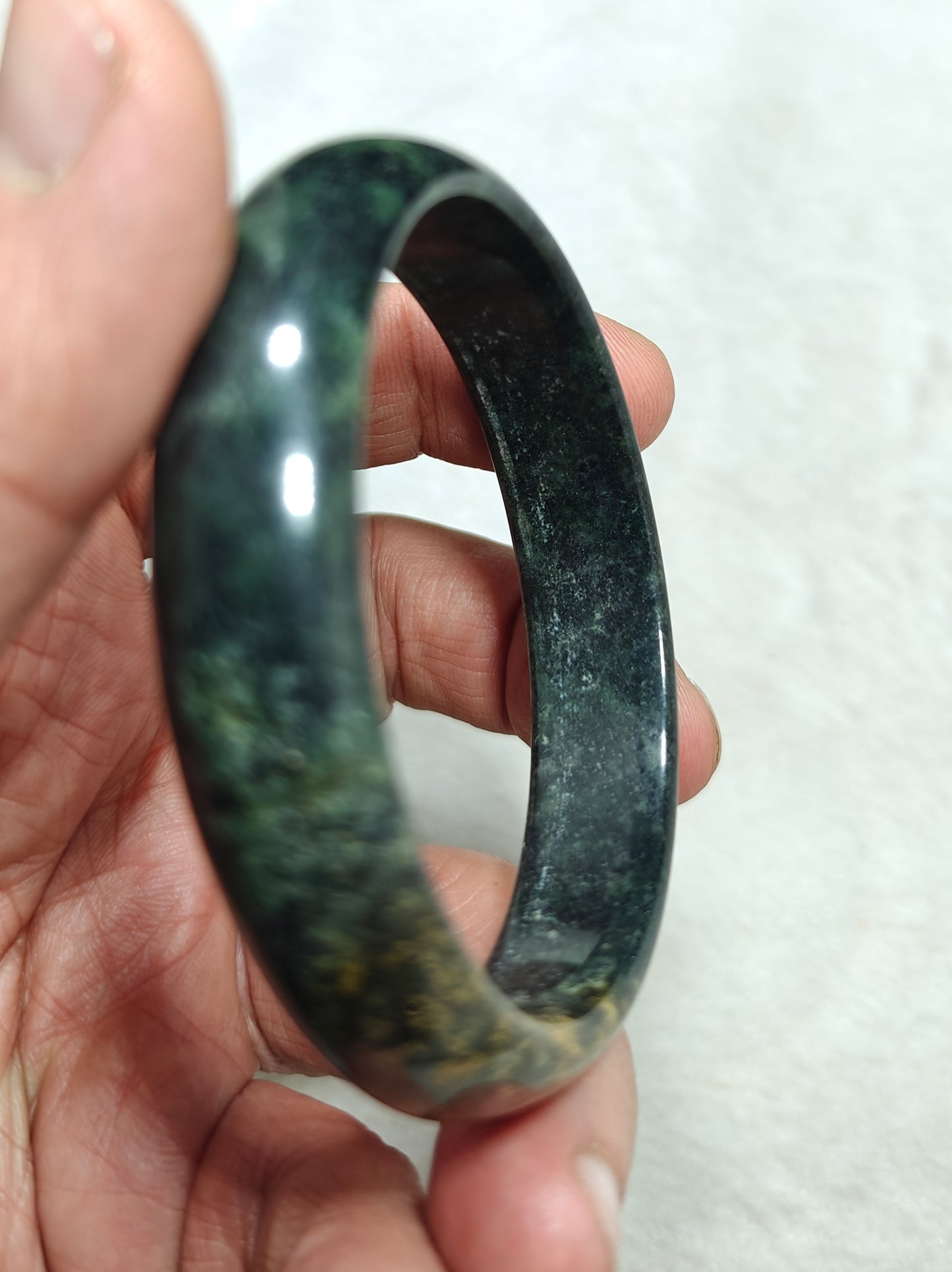 65 mm Size natural serpentine Bangle