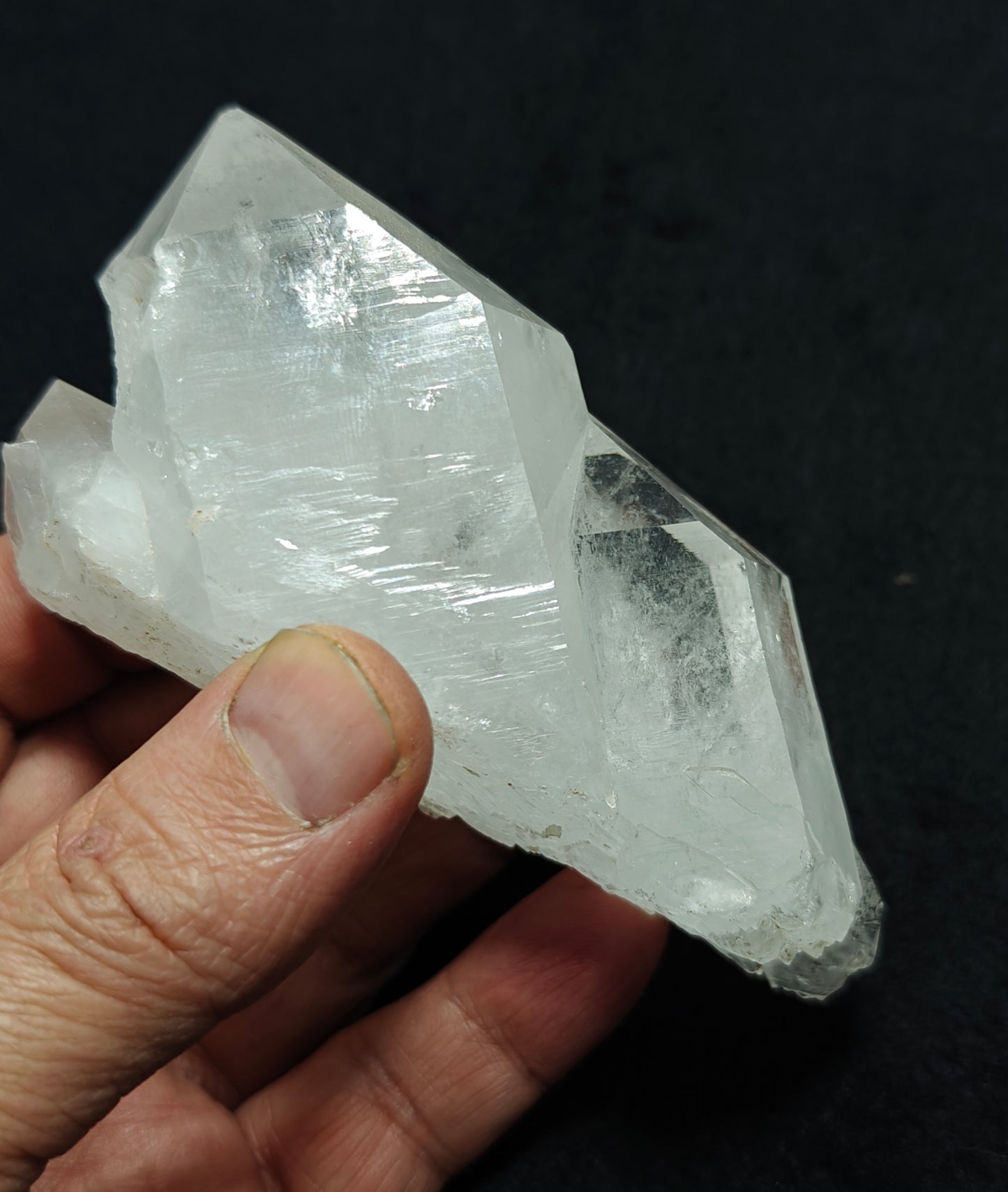 An amazing specimen of Terminated clear Quartz Crystals 271 grams