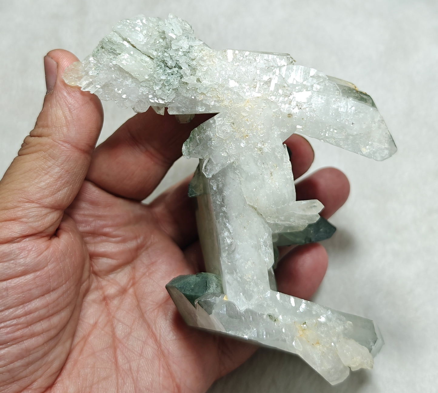 Unique shape Chlorite Quartz specimen 356 grams