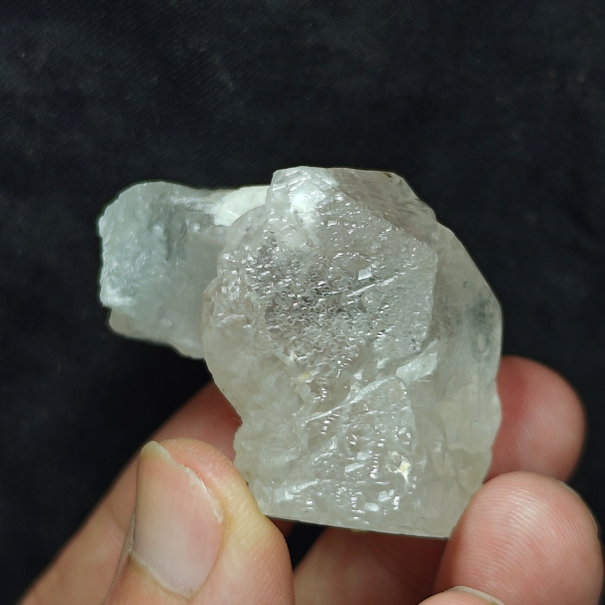 Natural etched terminated morganite crystal 78 grams