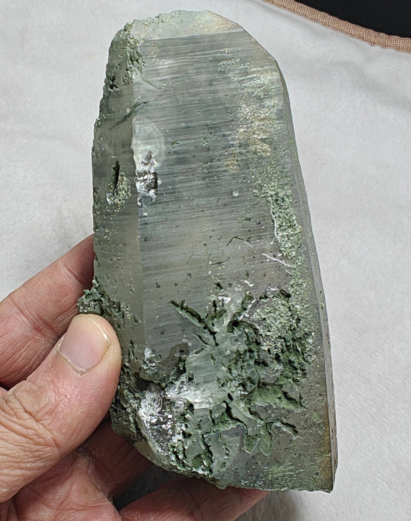 An Aesthetic Natural beautifully terminated Chlorite Quartz crystal 428 grams