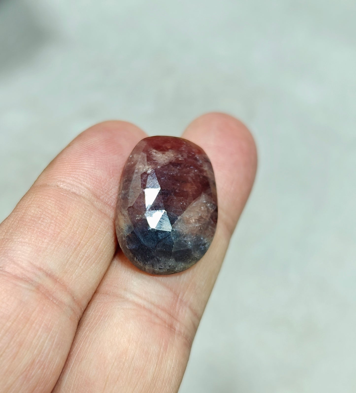 Single beautiful rose cut sapphire gem 42 carats