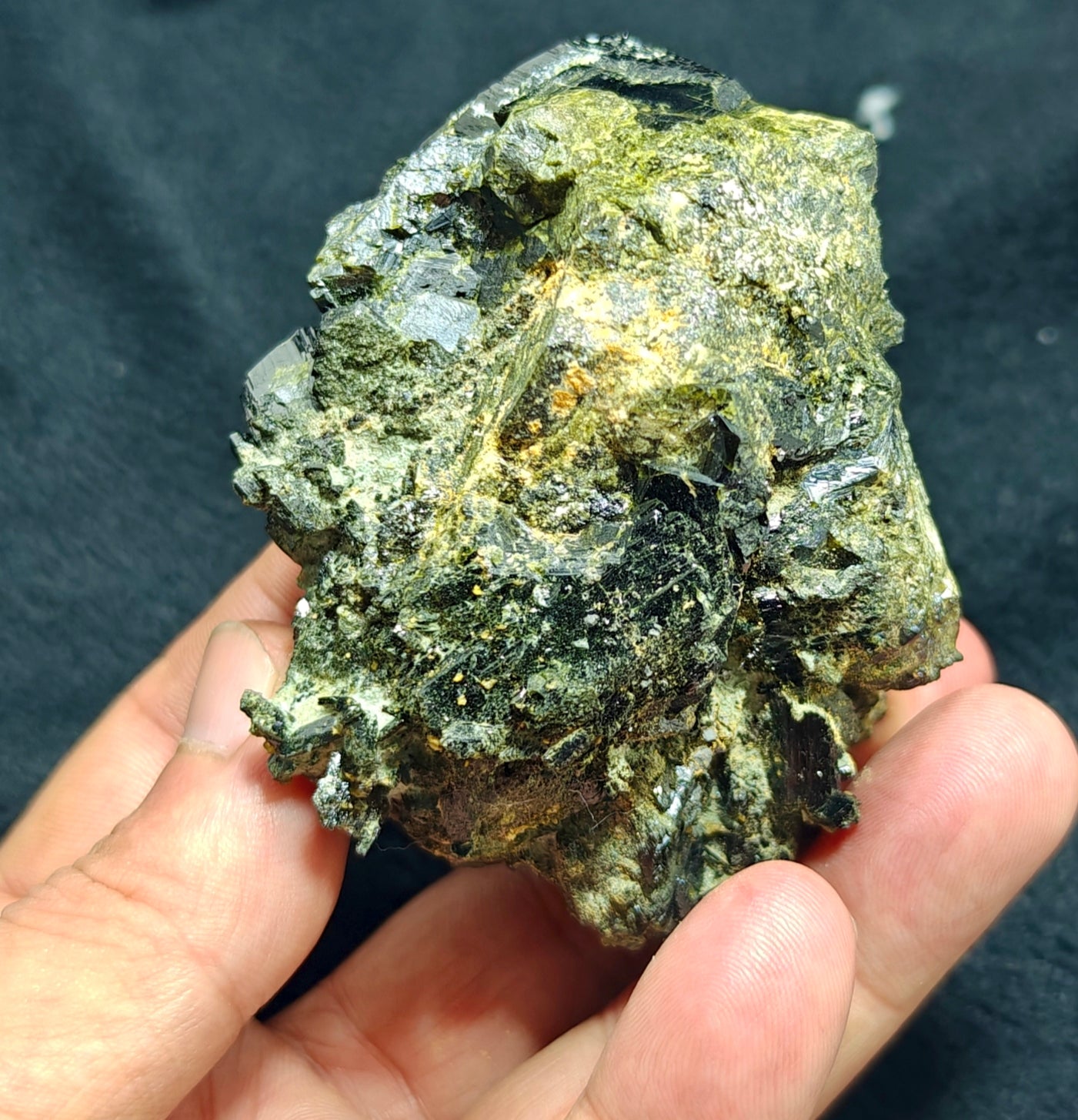 An Amazing specimen of lusterous Epidote 340 grams
