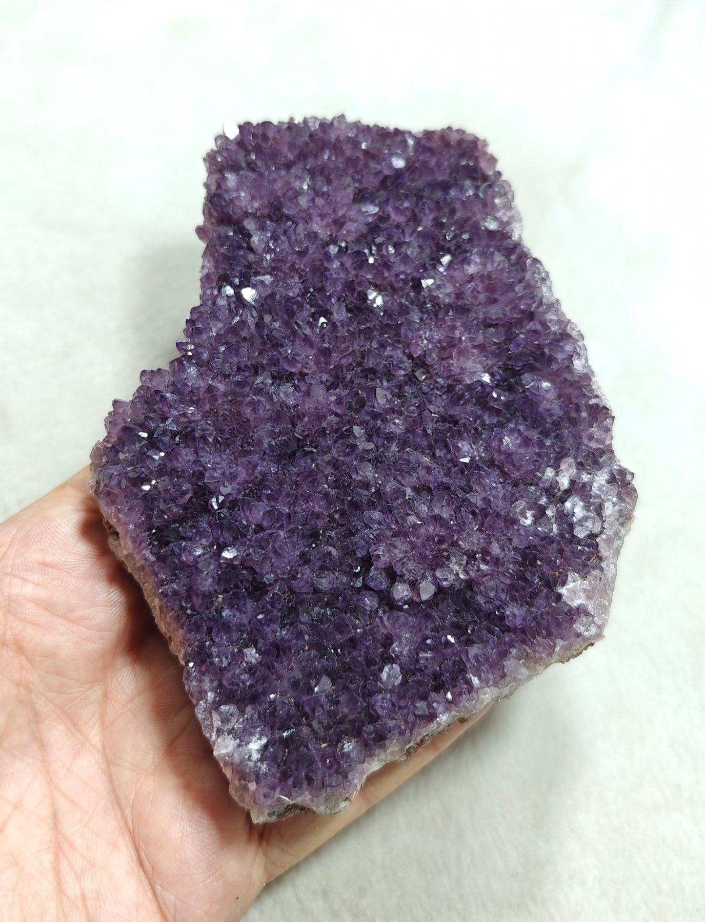 Natural drusy amethyst Clusters plate 402 grams