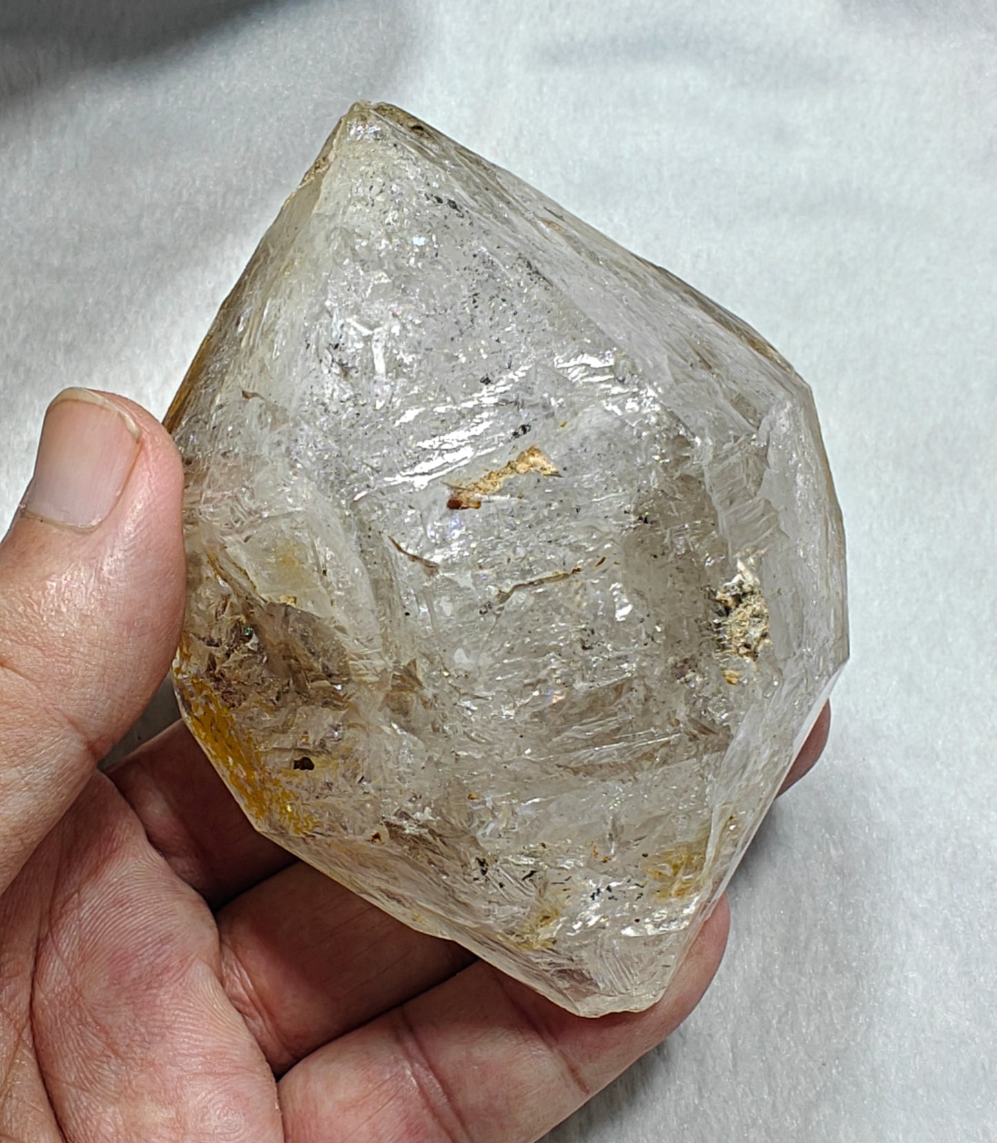 An amazing double terminated Fenster Skeletal window Quartz Crystal 384 grams
