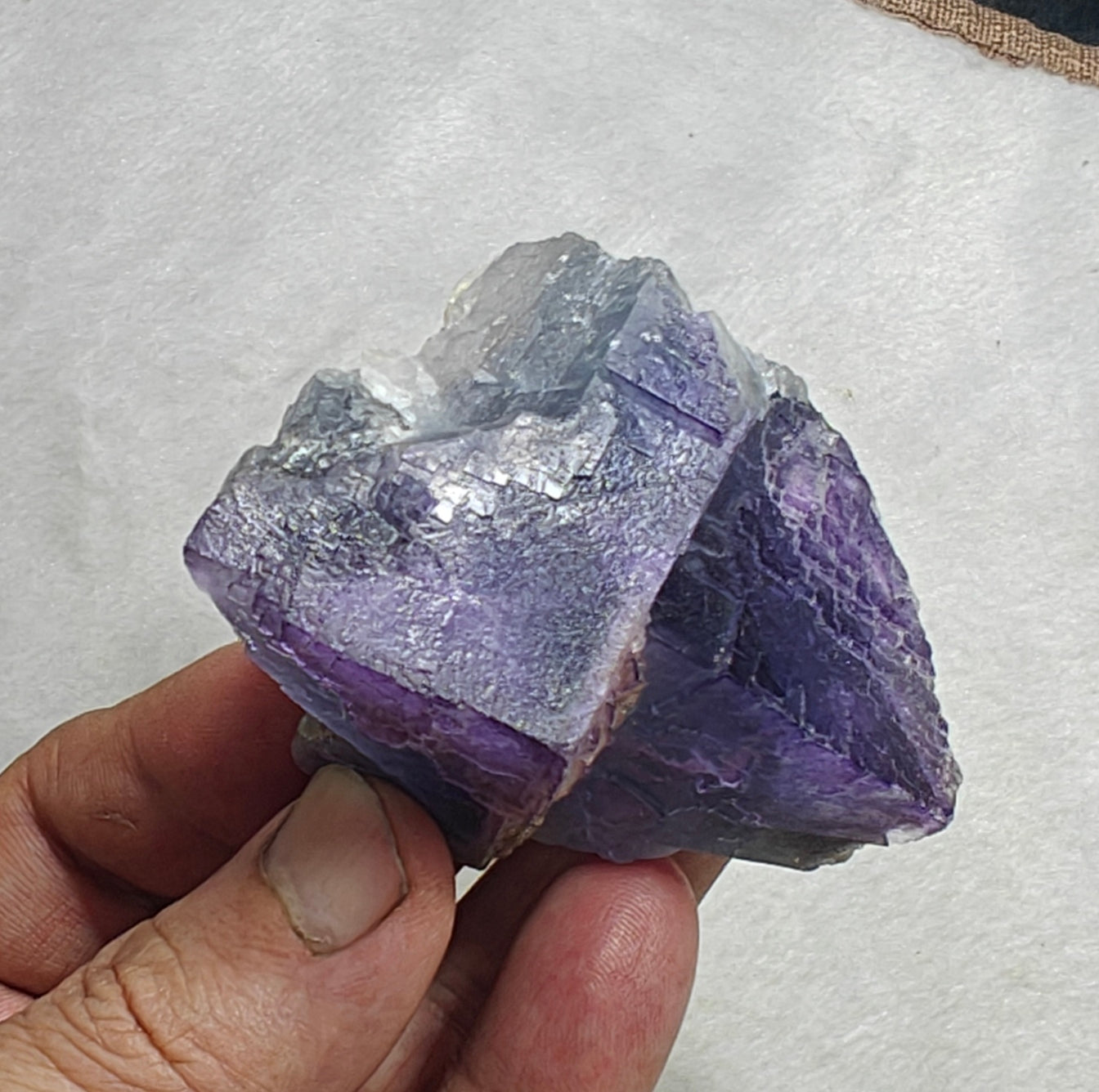 Natural Purple Fluorite with blueish zoning 190 grams
