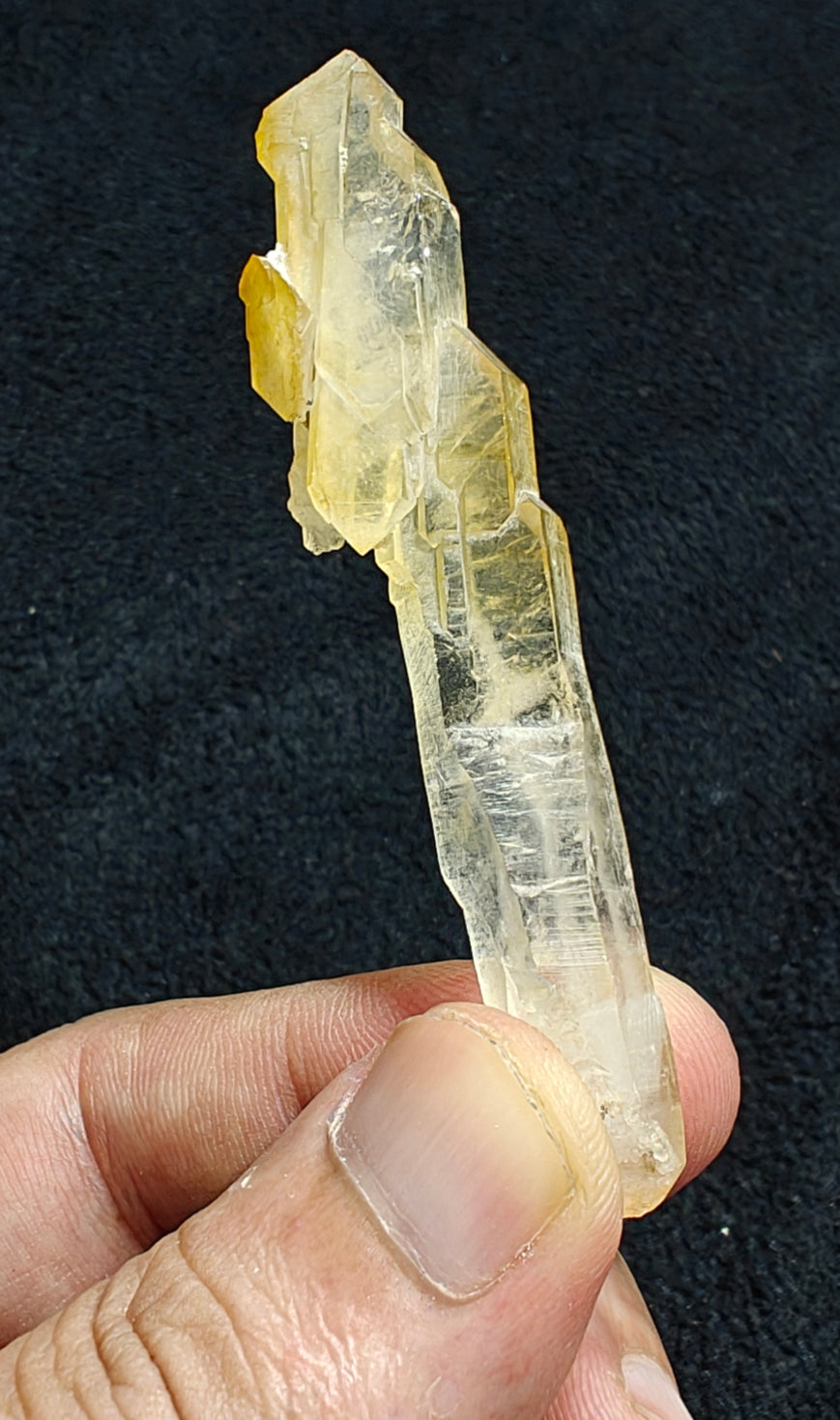 Natural iron included yellow faden quartz 16 grams