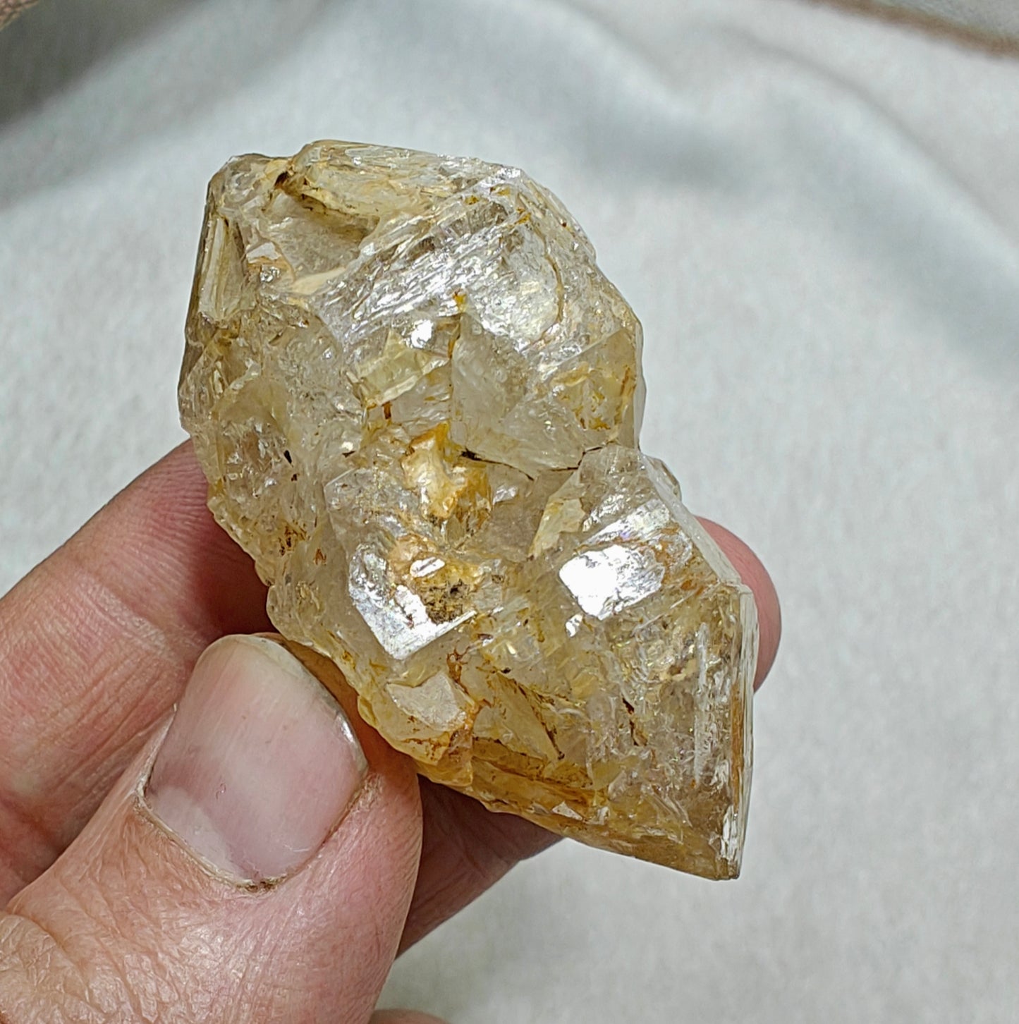 Single double terminated Fenster Quartz Crystal 46 grams