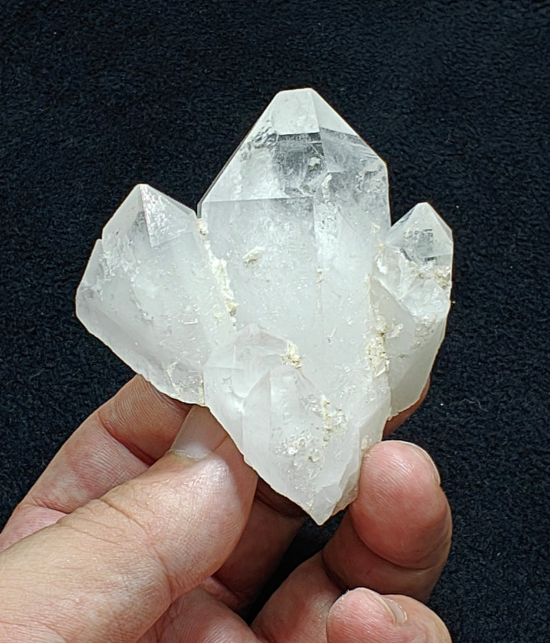 An Aesthetic specimen of terminated clear Quartz Crystals 128 grams