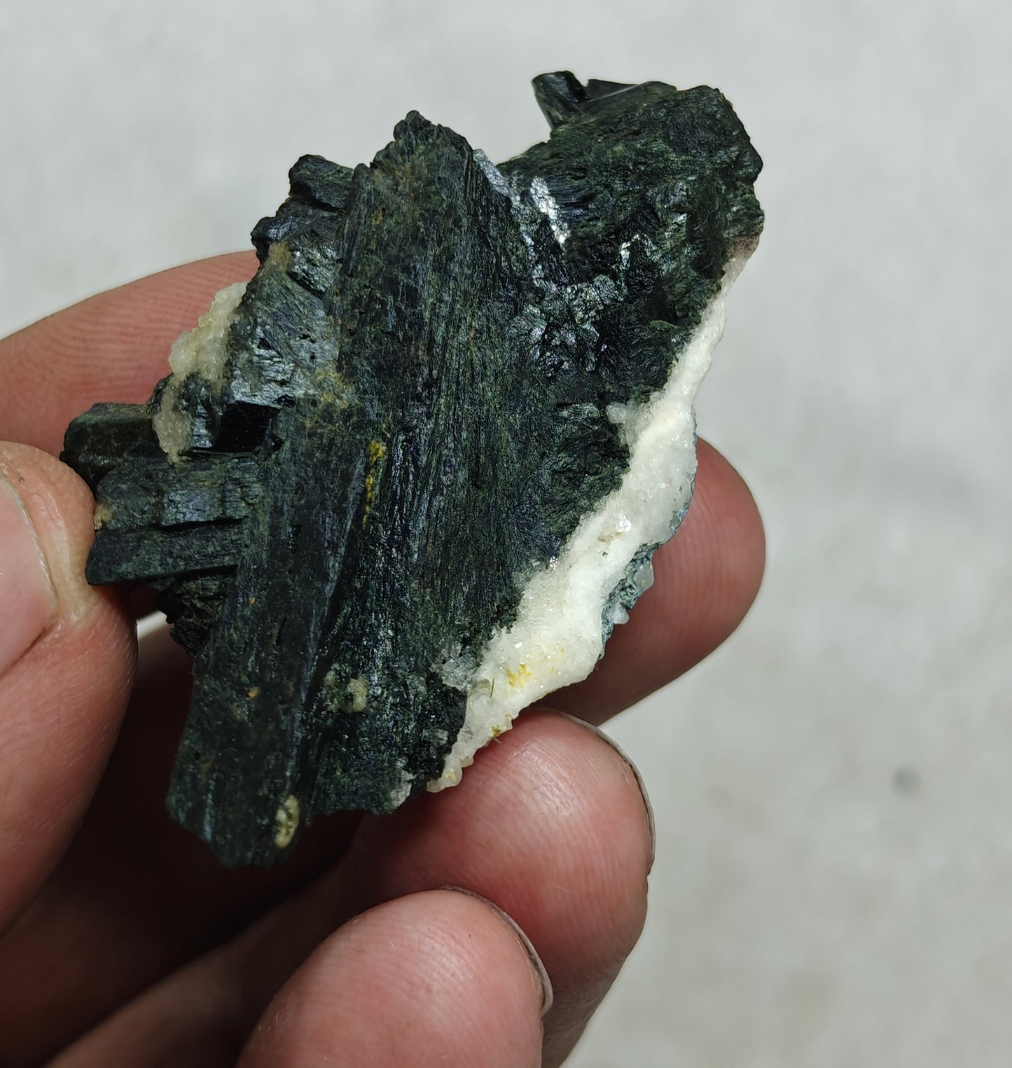 Single beautiful aesthetic aegirine crystals cluster specimen 39 grams