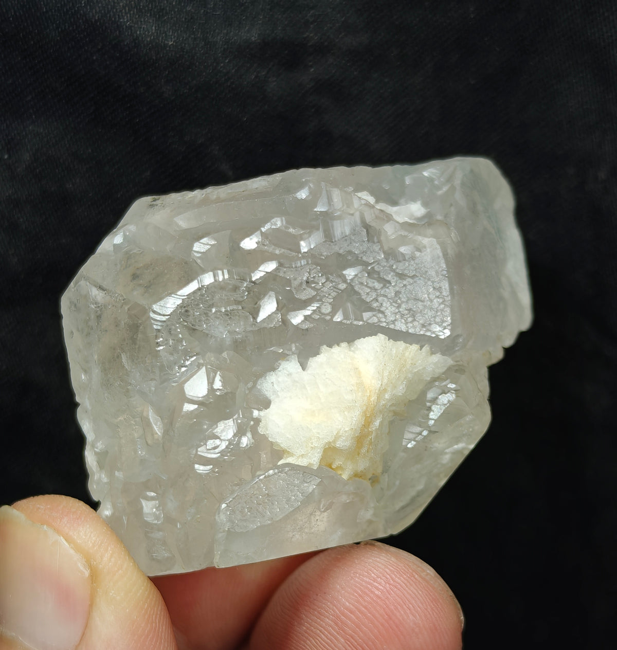 Natural etched terminated morganite crystal 78 grams