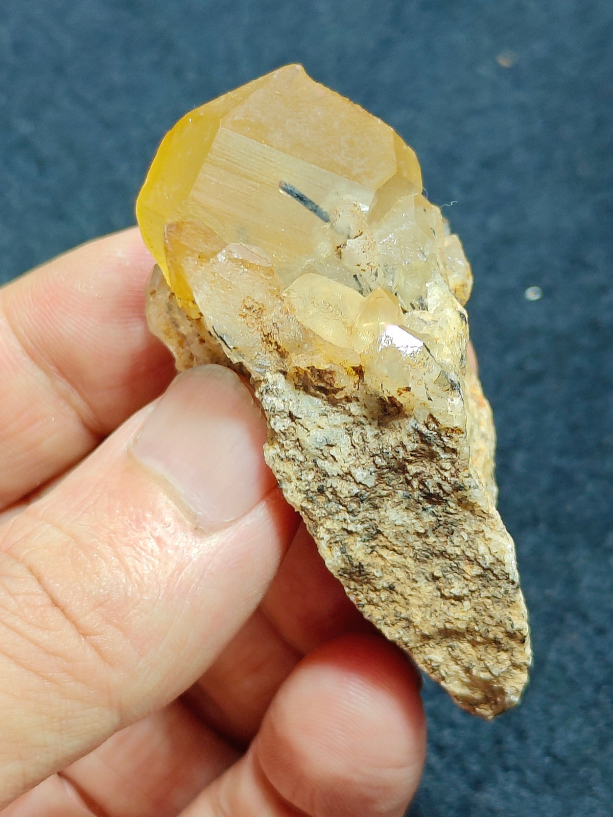 Astrophyllite Quartz with aegirine inclusions 53 grams