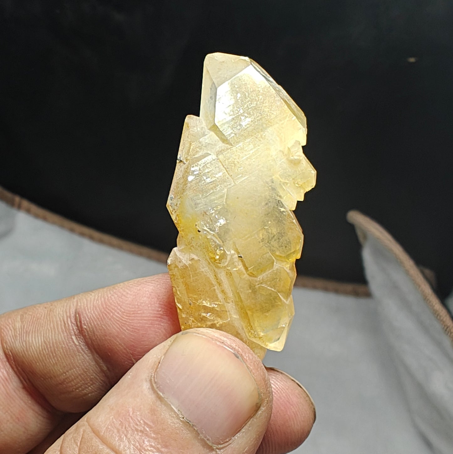 Natural iron included yellow faden quartz 24 grams