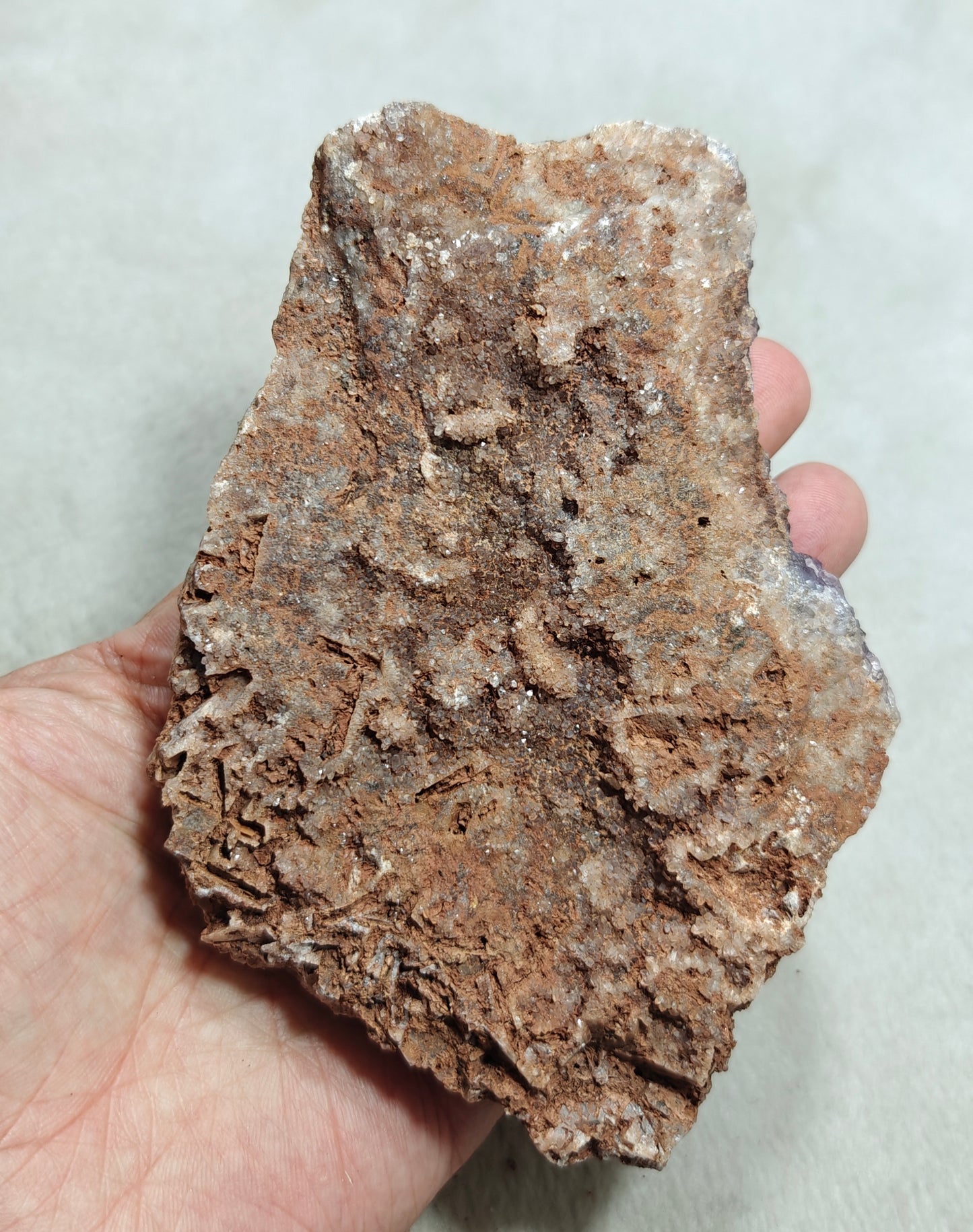 Natural drusy amethyst Clusters plate 402 grams