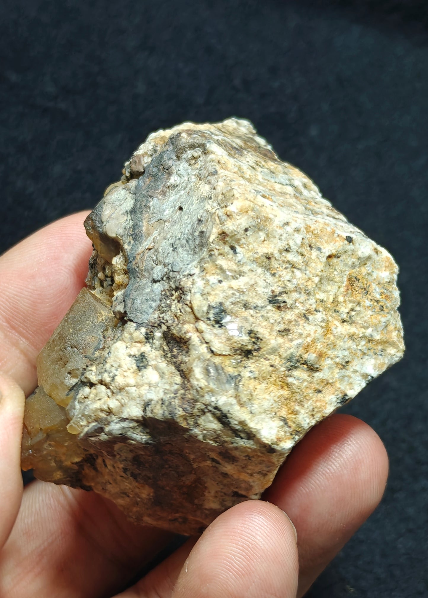 Astrophyllite Quartz Crystals cluster with aegirine  144 grams