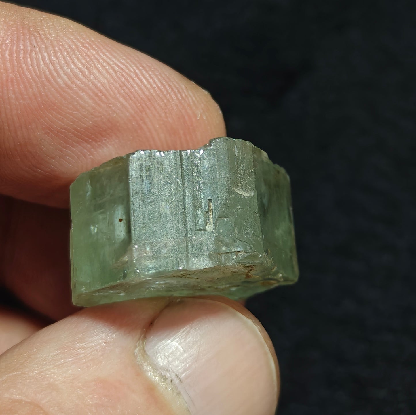 Natural green apatite crystal 14 grams