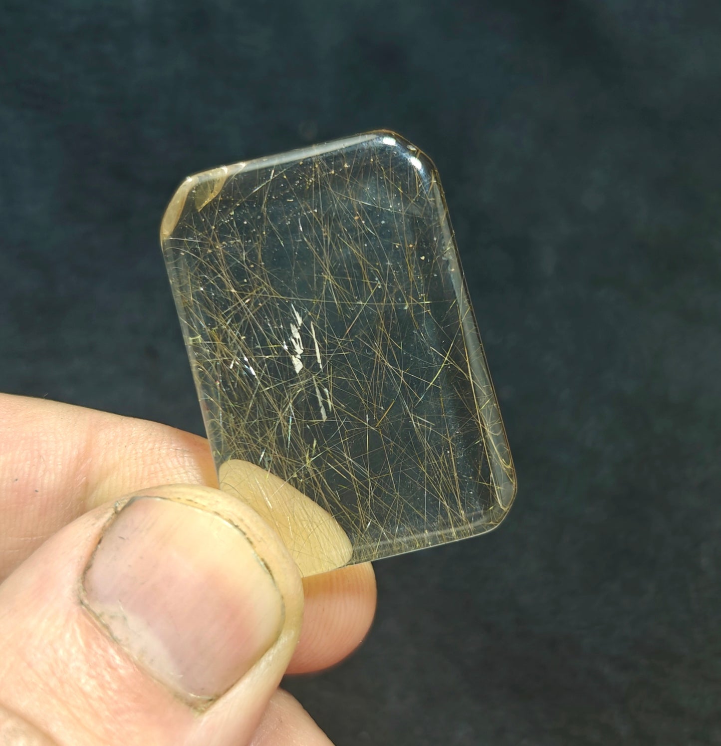 Golden Rutile Included Quartz – Polished Freeform 12.5 grams