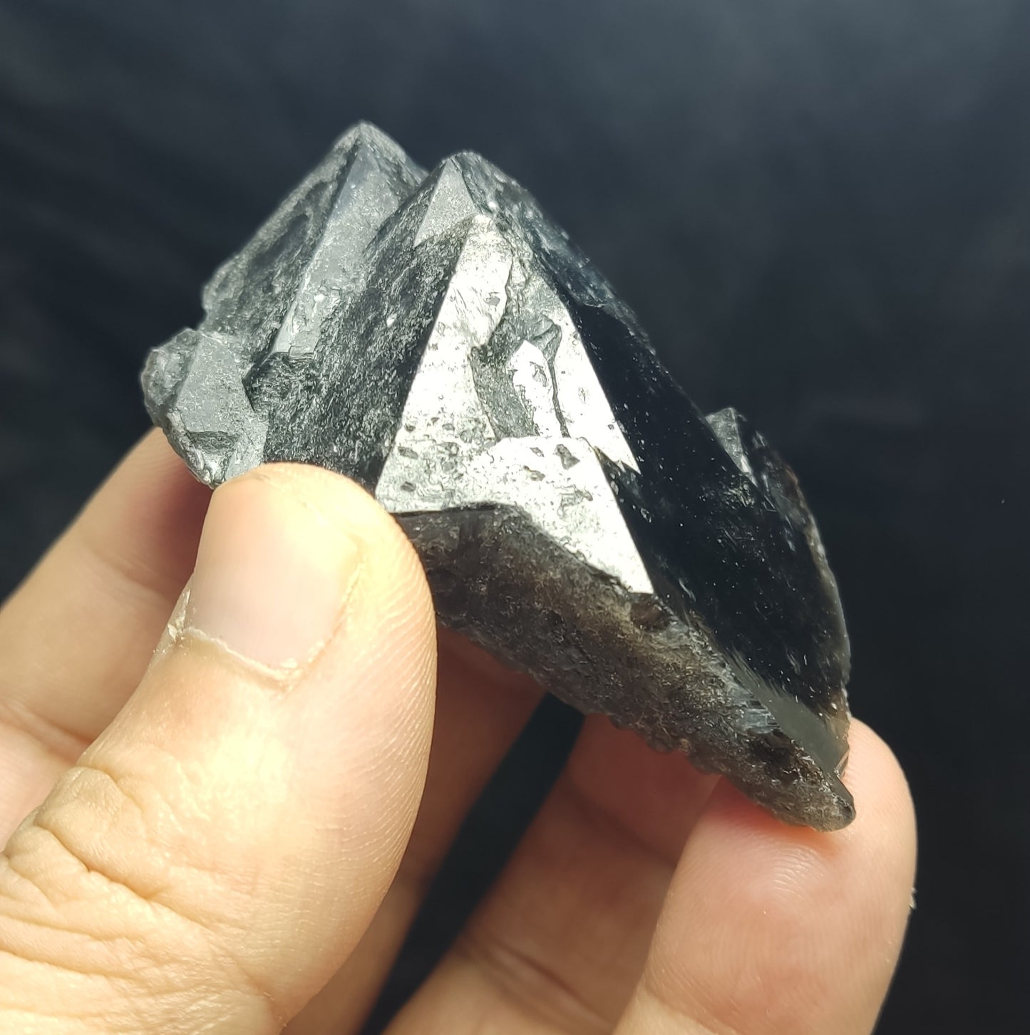 Natural Terminated Black Quartz Crystal 76 grams