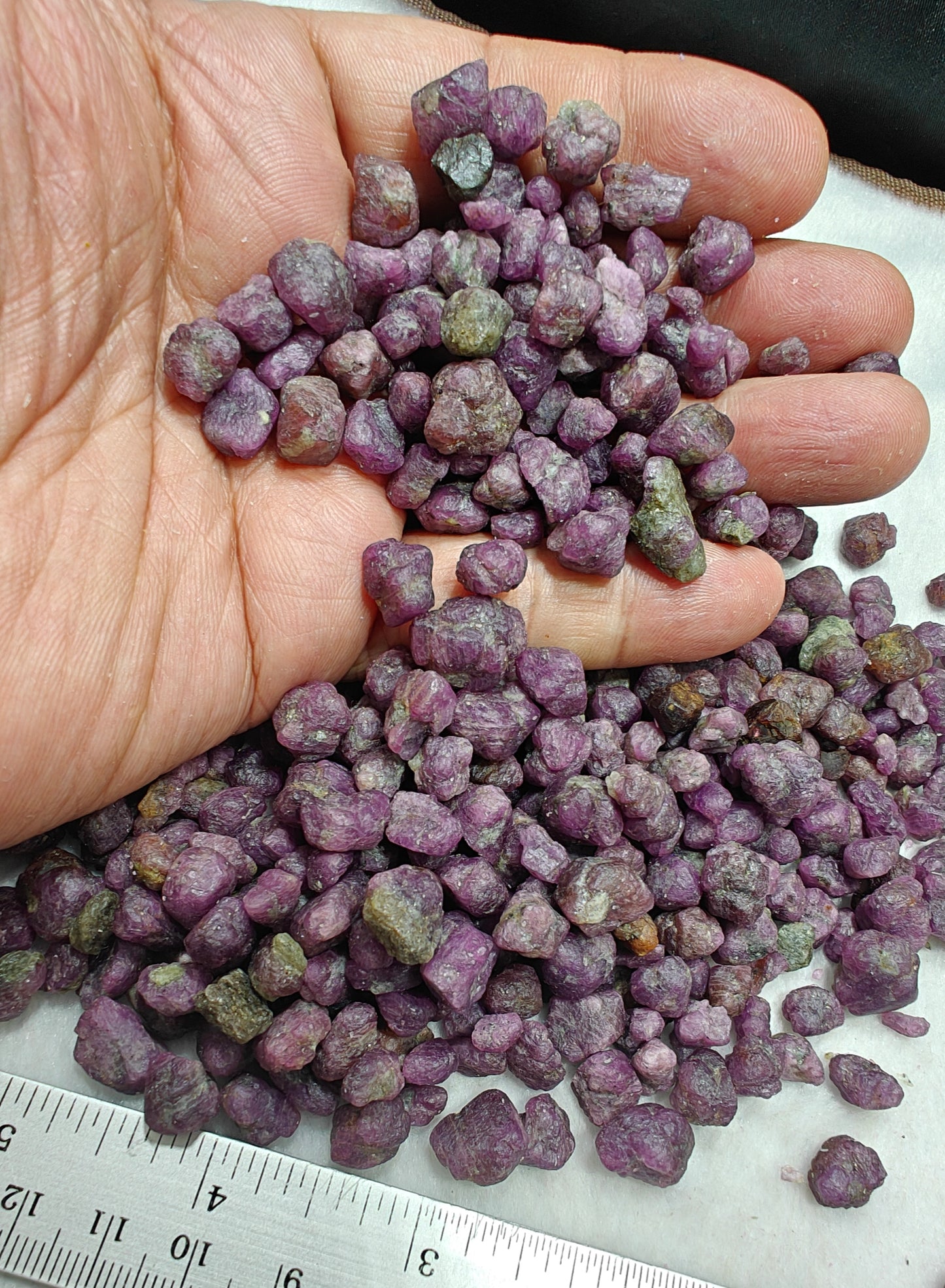 Natural ruby corundum crystals 350 grams