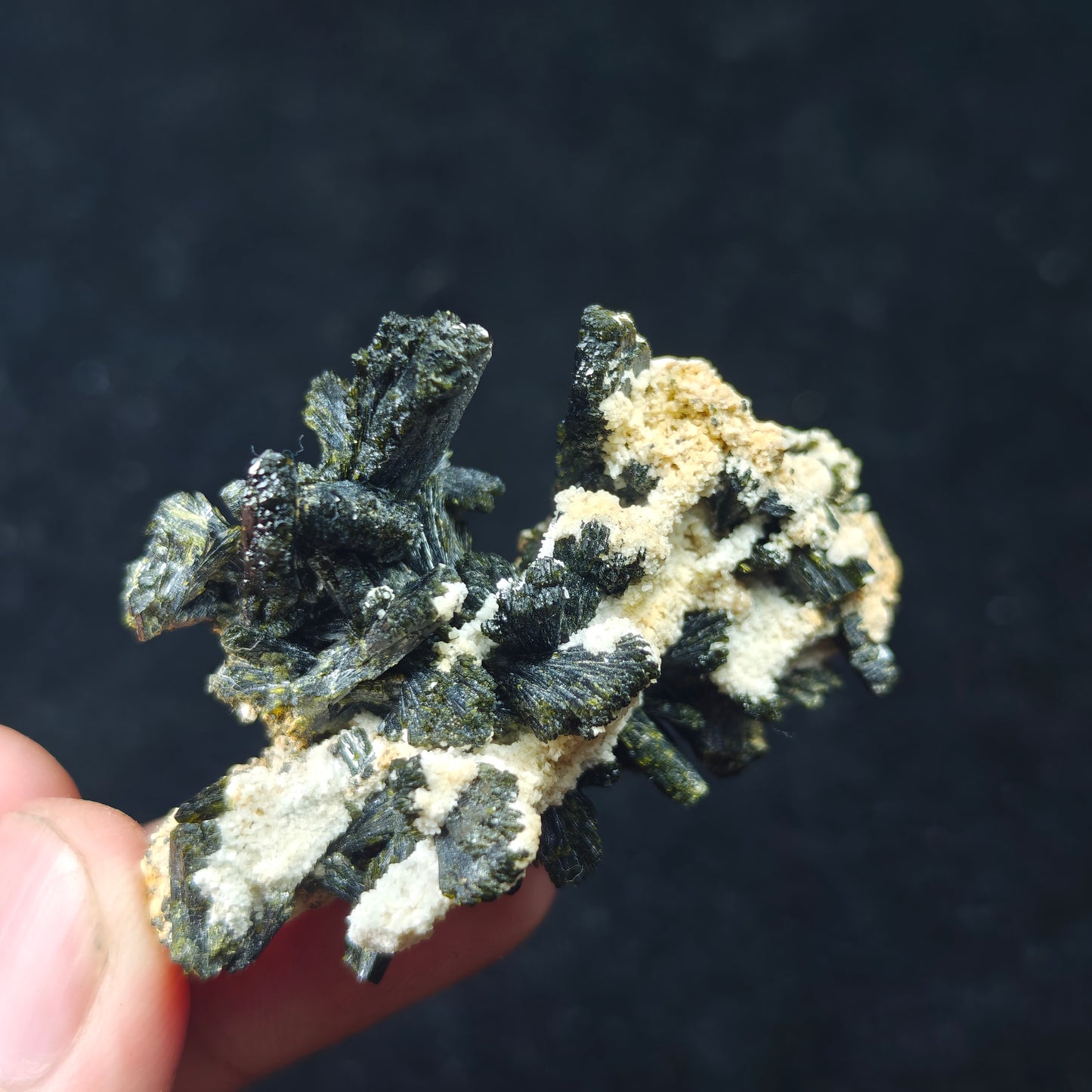 Natural epidote cluster on matrix 24 grams