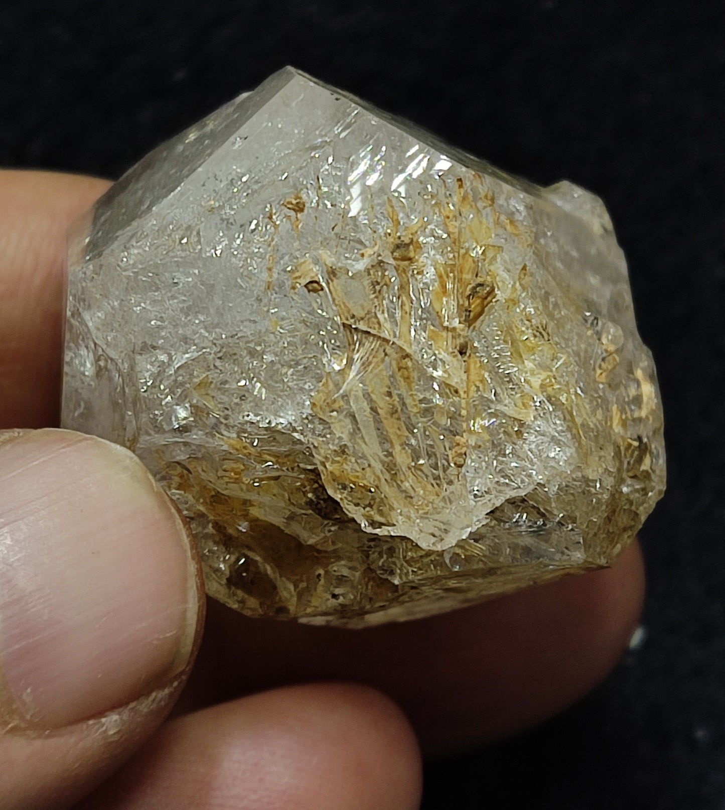 Fenster window Quartz Crystal with clay inclusions 42 grams