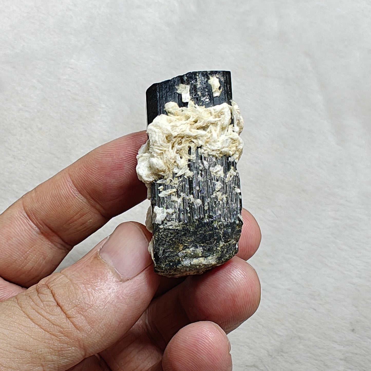 Natural Tourmaline crystal with associated Albite 47 grams