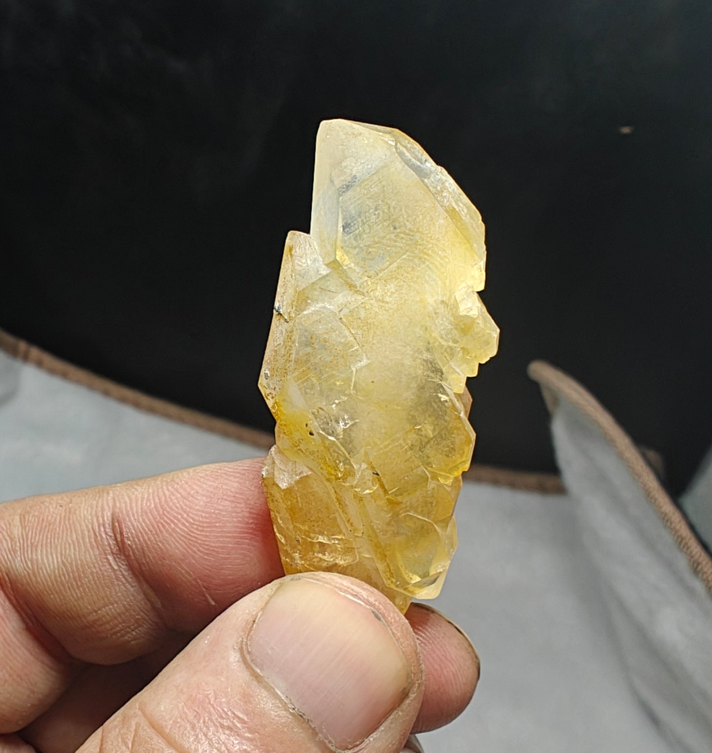 Natural iron included yellow faden quartz 24 grams