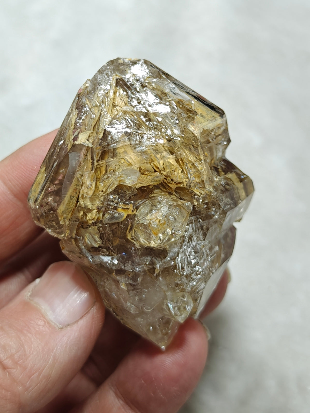 Fenster window Quartz Crystal with clay inclusions 103 grams