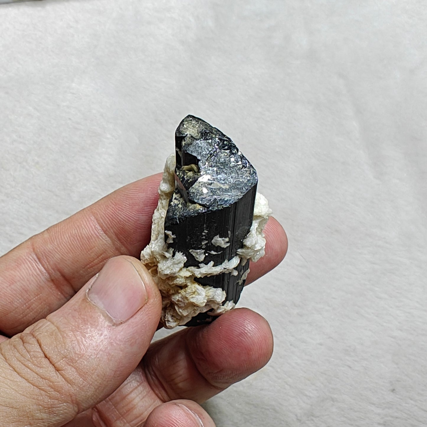 Natural Tourmaline crystal with associated Albite 47 grams