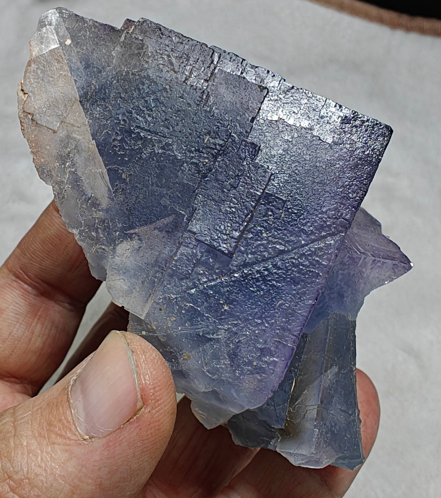 Purple and Blue phantom like Fluorite 330 grams