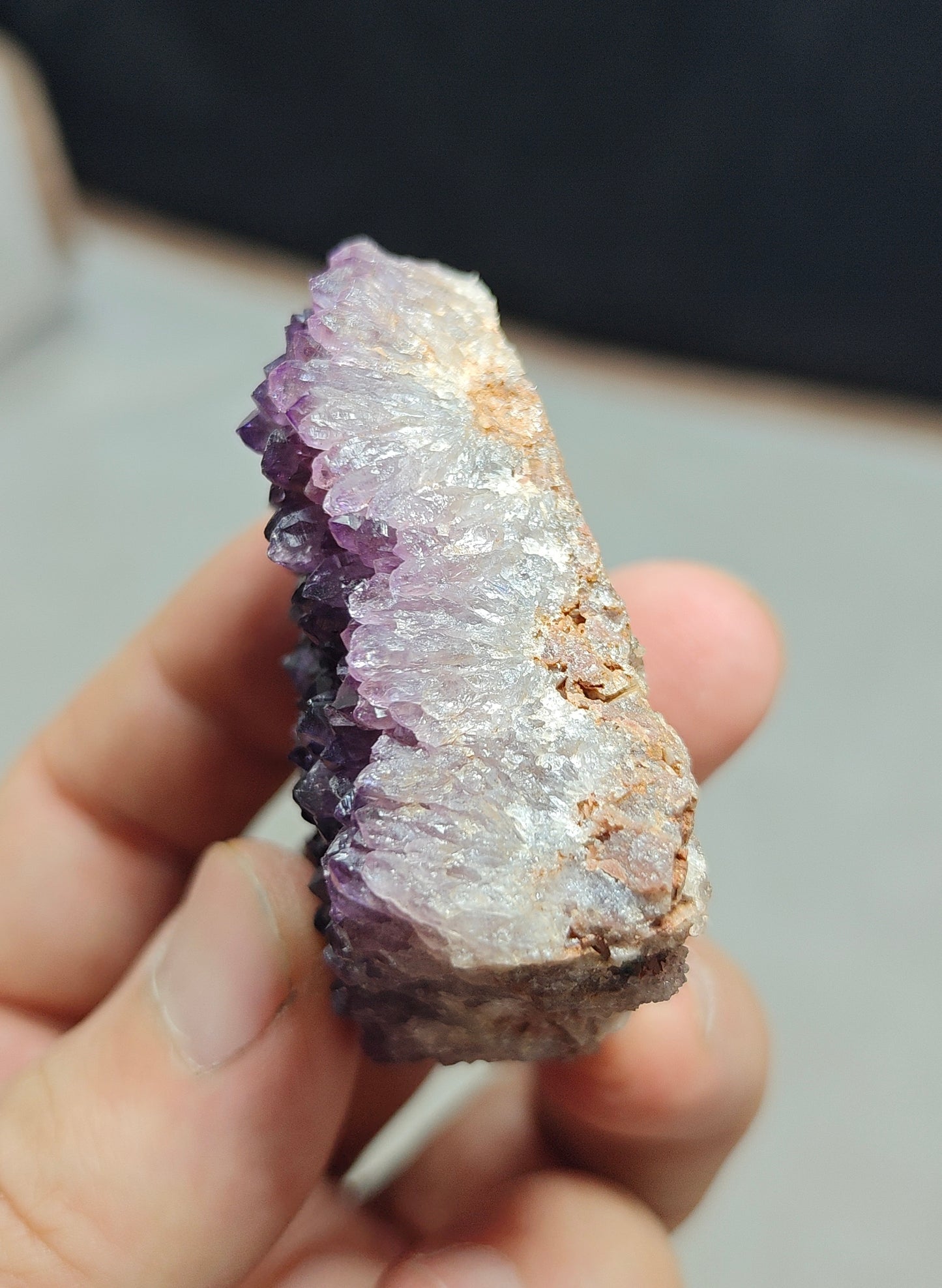 Single Beautiful Drusy Amethyst crystals Cluster specimens 74 grams