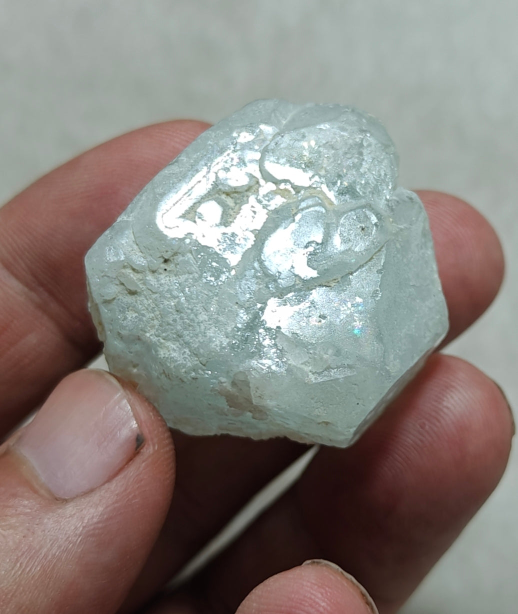 Lightly etched aquamarine crystal 35 grams