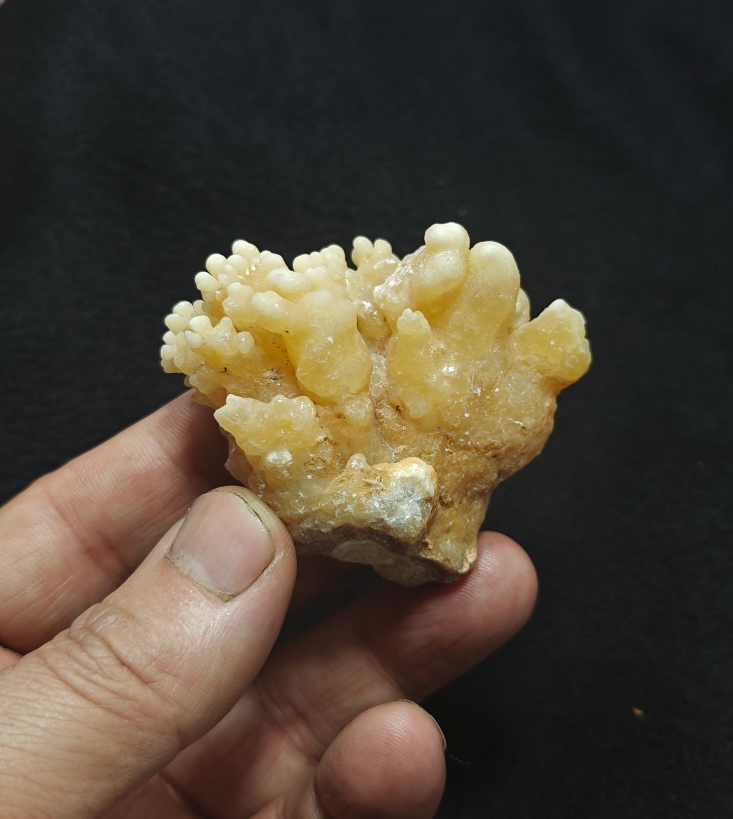 An aesthetic specimen of aragonite flower shape natural terminated crystals 89 grams
